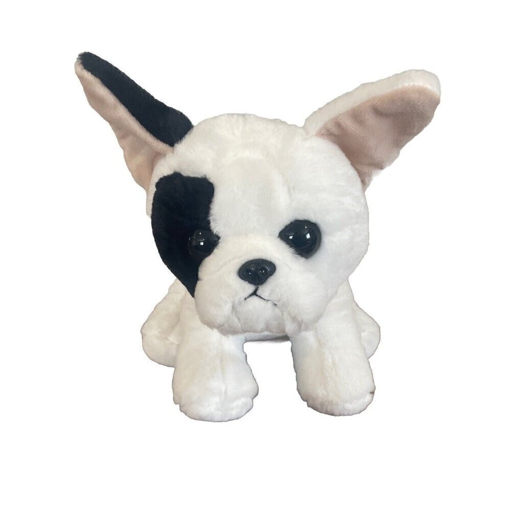 TY Beanie Baby 10” MARCEL French Bulldog White Black Ear Plush Stuffed Animal